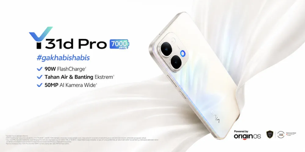 Vivo Y31d Pro : Performa stabil, baterai awet, bebas cemas