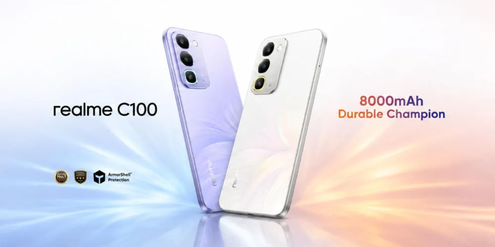 Realme C100 : 8000mAh Awet, 120Hz Mulus, Proteksi Tangguh Seharian