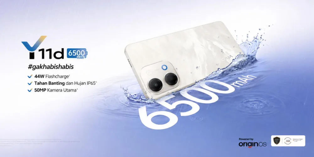 Vivo Y11d : Baterai awet 6500mAh dengan layar 120Hz mulus