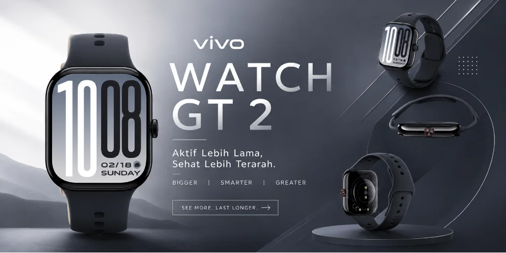 Vivo Watch GT 2 Warna Obsidian Black