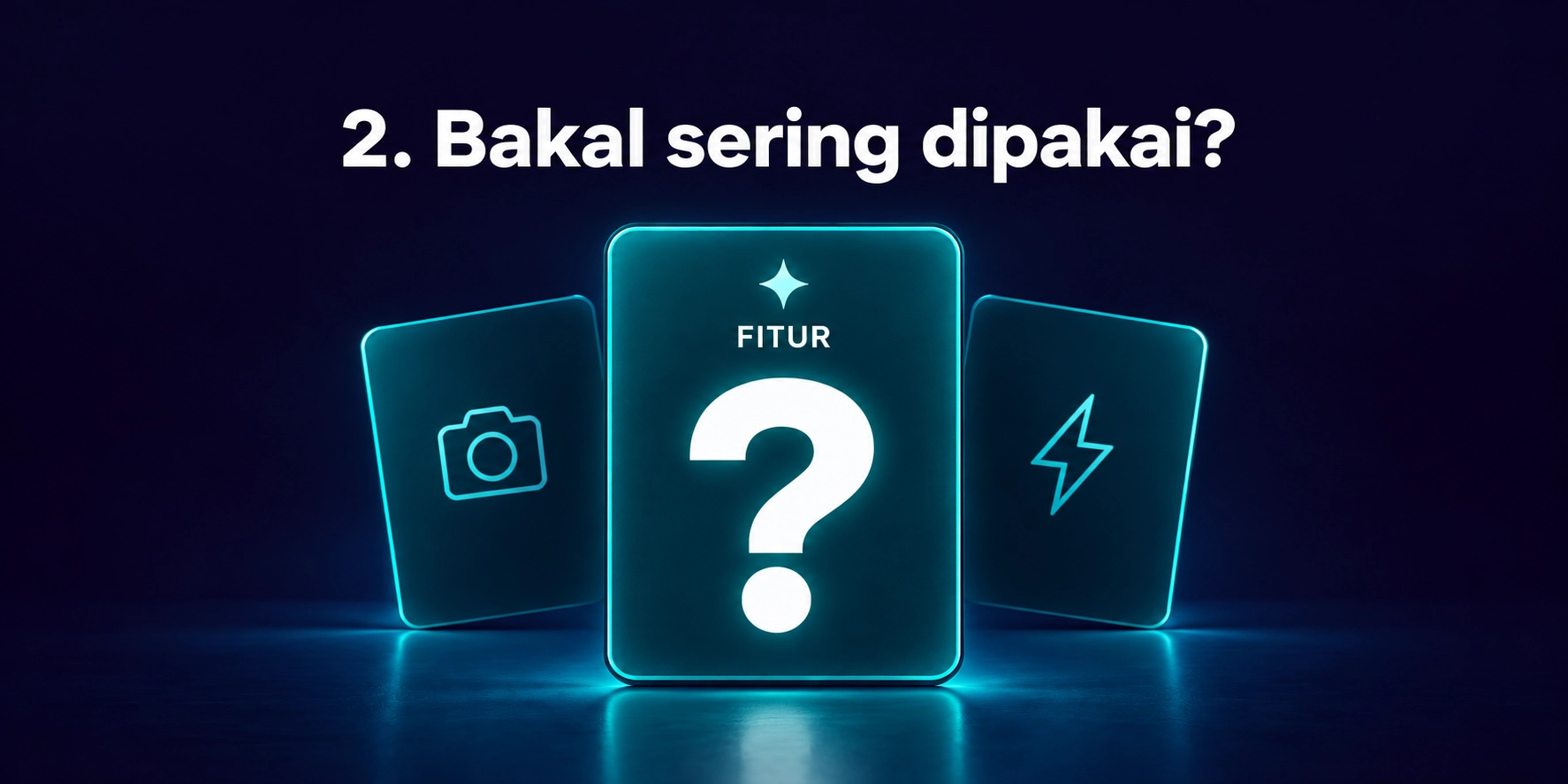 7 - Luminous teal cards with a bold question